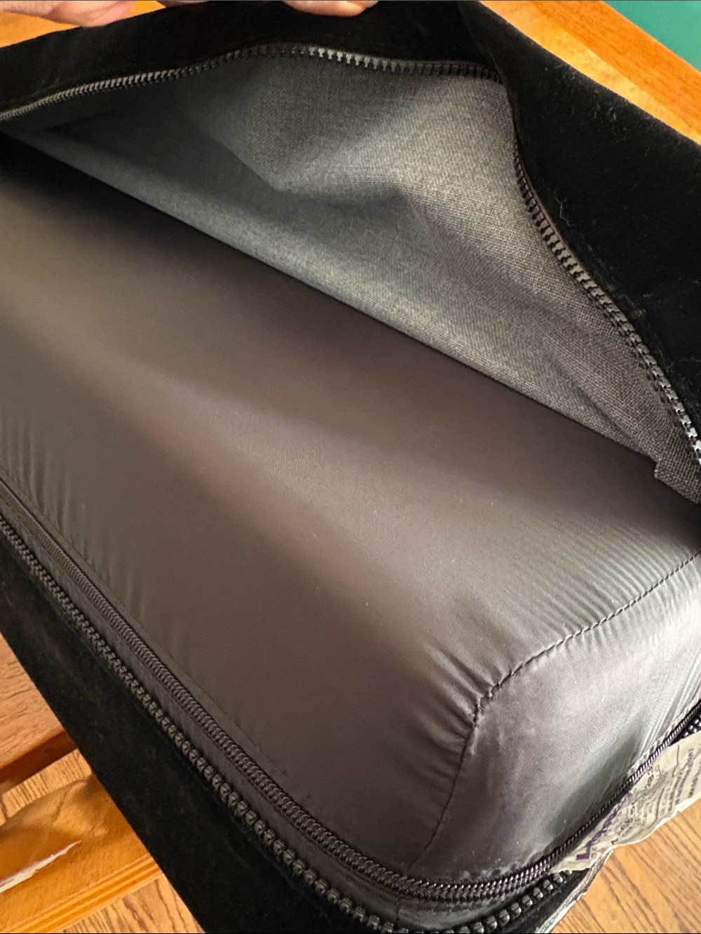 Liberator Black Velvet Ramp Wedge Positioning Pillow 24” x 13” x 7” sexy - Picture 3 of 11